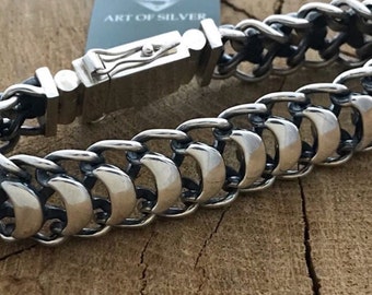 Silver men's bracelet. Art. 0215
