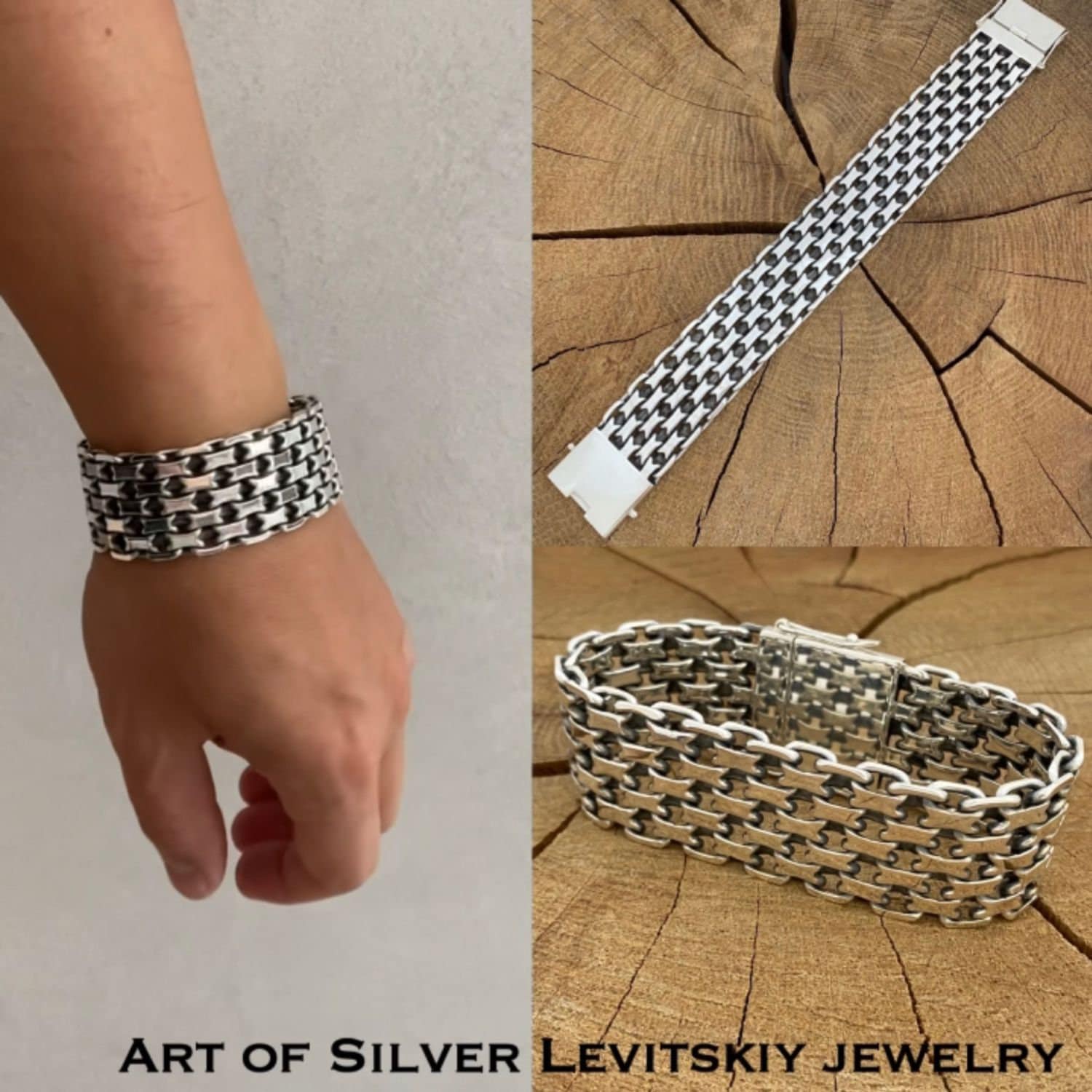 Silver Men's Bracelet Anchor Gear - Etsy