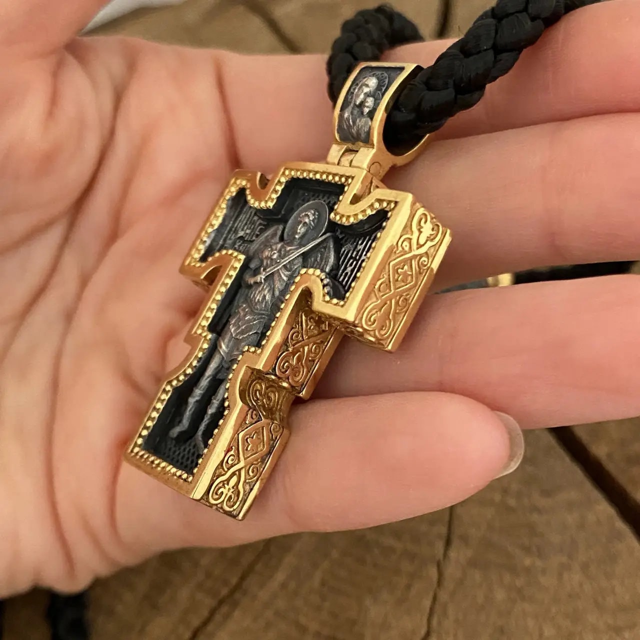 Ciondolo Croce In Argento 925 D'oro | Italia