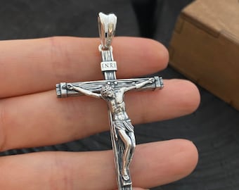 Personalized Archangel Saint Michael Cross Necklace Silver Archangel Shield Pendant SilverMen&#39;s Saint Michael Pendant Religious Gift for Men