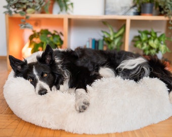 Cama grande para perros Donut – Cama calmante para perros grandes – Cama ortopédica para perros – Cama para perros lavable – Cama para mascotas – Cama para perros ansiolítica, Cama para gatos