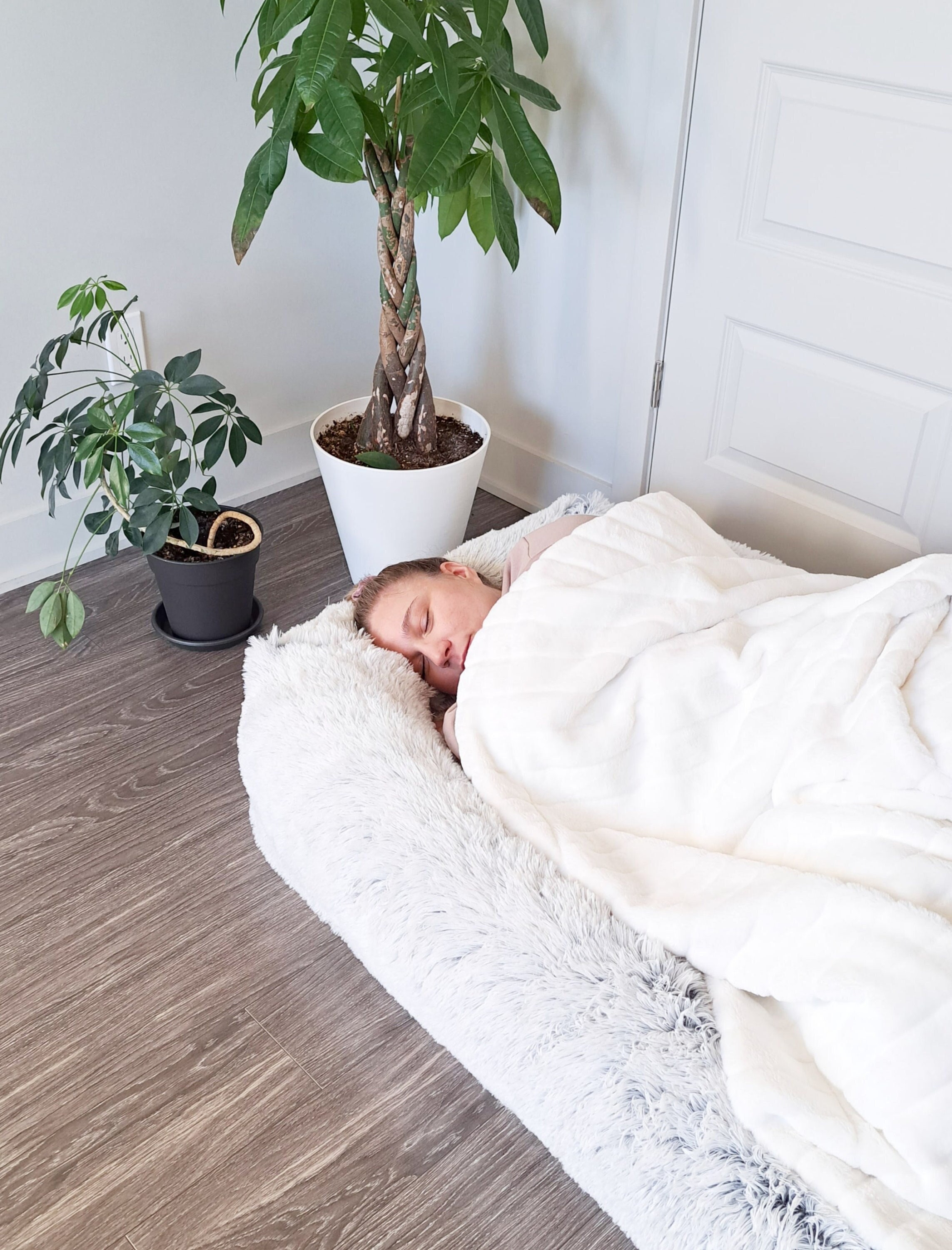 Human Dog Bed - Cozy Giant Dog Bed for Humans - Extra Large Anti-Anxiety Floor Lounger - Plush Stress Relief Bed - Comfy Napping Pod