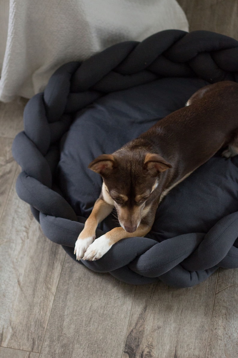 Modern Dog Bed - Calming Dog Bed - Dog Crate, Twisted Dog Bed, Washable Dog Bed - Cat Bed, Pet Bed, Small Dog Bed - Pet Deep Sleep Bed
