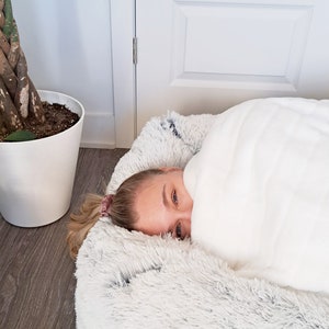 Human Dog Bed - Plush Giant Dog Bed For Human - Human Sized Dog Bed - Anti-Depression Stress Relief, Reduce Anxiety - Dog Bed for Humans
