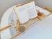 Bamboo Bath Caddy - Handmade Bathtub Tray - Bathtub Caddy, Bath Tablet Holder - Adjustable Bath Caddy - Wooden Bathtub Trays - Gift For Her 