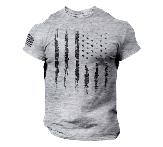 Spartan Distressed US Flag T-Shirt In Military Green - Small - Foto 10