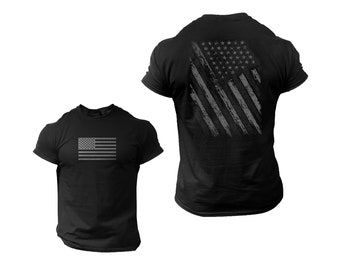 USA Flag Men T Shirt Patriotic American Tee Army Style 100% Cotton - Etsy