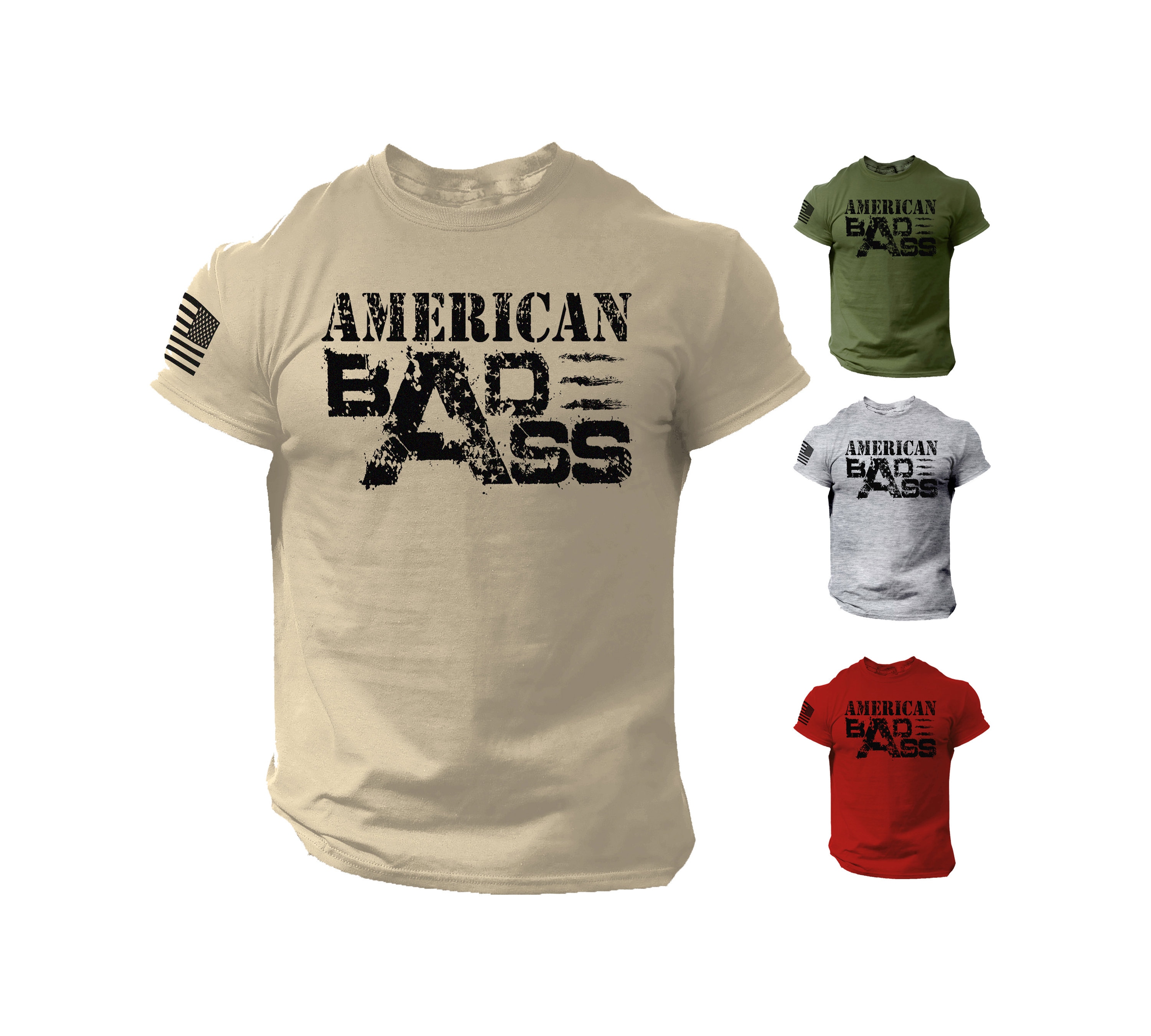 American Badass Funny Patriotic T Shirt 
