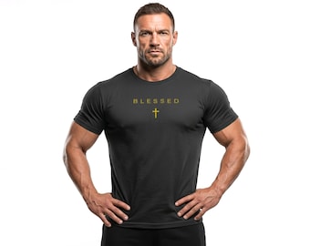 Camiseta Bendita, Cristiana Minimalista, Fe, Regalo Religioso, Algodón Suave