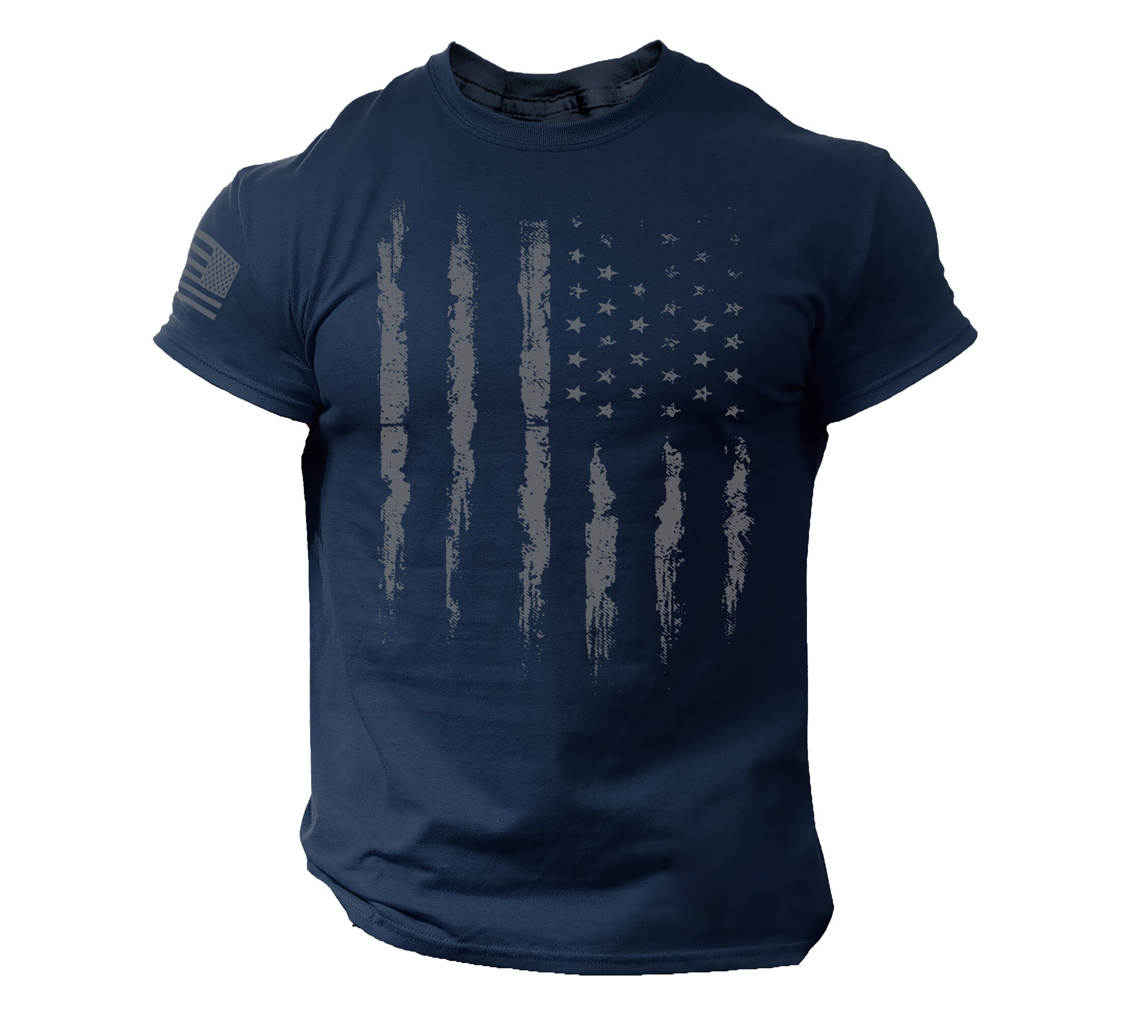 T-Shirt ROTHCO Unisex Bandiera USA Distressed Colore Coyote Marrone