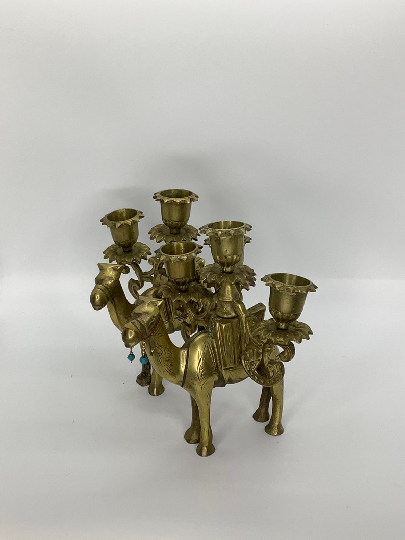 Vintage Solid Brass Candlestick Holders image 5