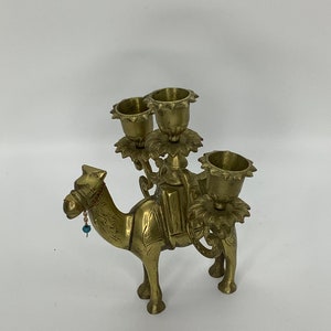 Vintage Solid Brass Candlestick Holders image 2