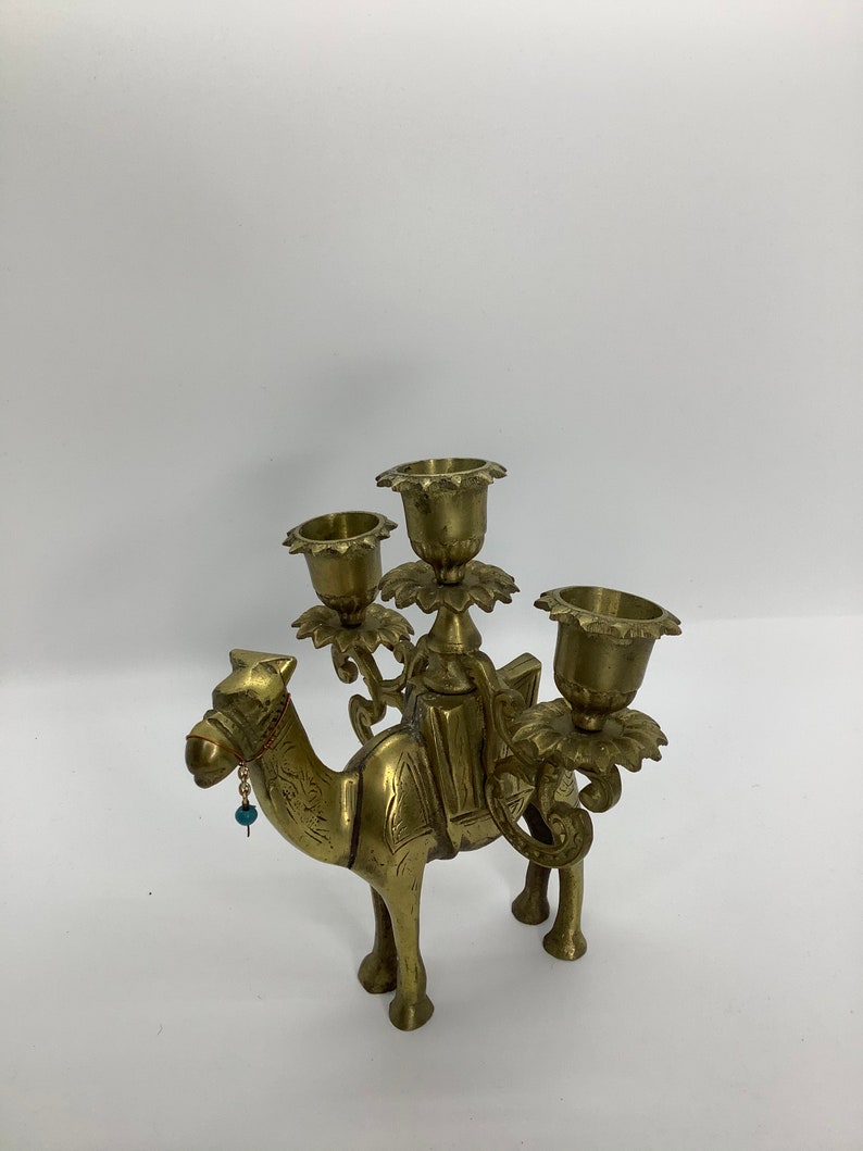Vintage Solid Brass Candlestick Holders image 4