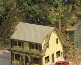 HO Scale "The Puritan" Home 3D Printed Structure Kit, Highly Detailed, In Stock!