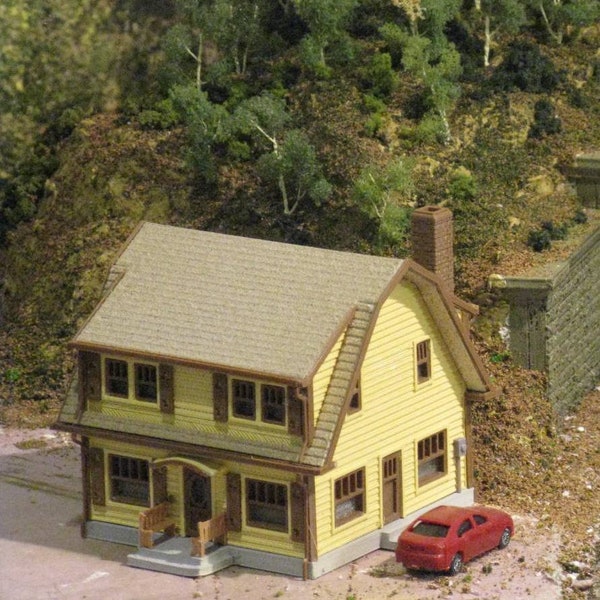 HO Scale "The Puritan" Home 3D Printed Structure Kit, Highly Detailed, In Stock!