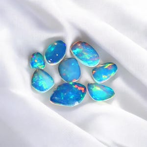 8 Piece, AAA Quality Opal Gemstone,Rose cut Opal Slice, Ethiopian Opal Stone, Fire Opal Lot , Opal Jewelry Making Tool SIZE -13mm-6mm