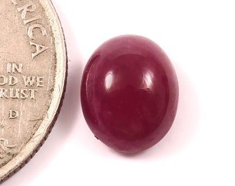 10 x 8 mm ovale robijn cabochon – dieprode losse edelsteen voor gepersonaliseerde sieraden