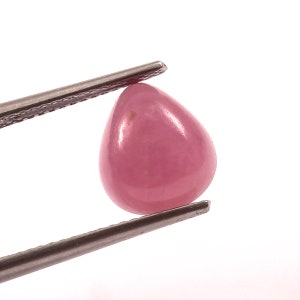 Natural Pink Sapphire Cabochon Pear Shape Gemstone ,Sapphire Loose Stone Calibrated Cabochon For Jewelry - 10 X 8.50MM - Weight - 3.95 Carat
