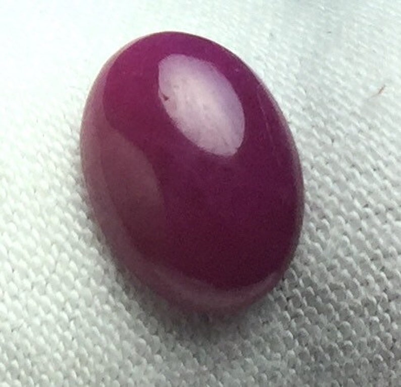 Natural RUBY Cabochon Oval Shape Gemstone Ruby Loose Stone Calibrated Cabochon For Jewelry 2.05 Carat Weight 9 X 7 MM