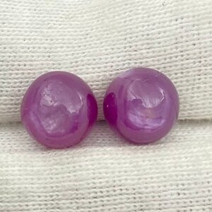Rosemary Pink Sapphire Gemstone Cabochon Natural Untreated Sheen Pink Sapphire Round Shape cabochon 8 mm- 7.20 Carat -Piece  - 2