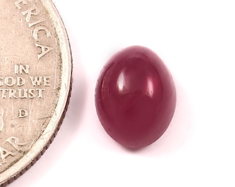 Natuurlijke robijn cabochon 9 x 7 mm ovale losse edelsteen voor het maken van sieraden
