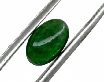 Natural Emerald Cabochon 8.50x5.50mm – Polished Loose Gemstone for Rings or Pendant - 1.40 Carat