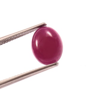 Ruby Oval Cabochon Loose Stone 10x8mm Calibrated Natural Ruby For Jewelry