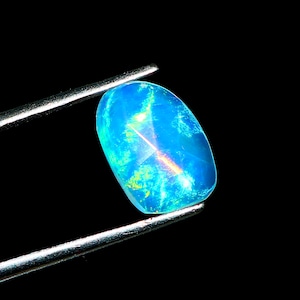 11x8x3mm, Fire Ethiopian Opals Gemstone Rose cut slice,Loose Gemstone, Faceted Opal cut Gemstone,Natural Water Opal Cabochon For Jewelry