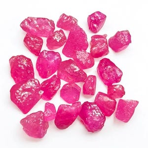 Natural Ruby Rough ,Raw Ruby Gf Crystals, Receive Top Raw Ruby 24 Pieces - 78 Carats Ruby Raw Rough , Birthstone