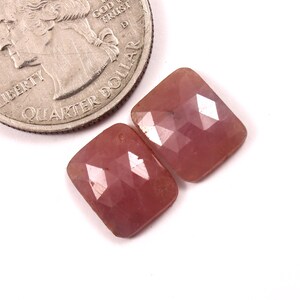 11.5x9.5mm,Natural Sapphire Rose cut Gemstone Pair,Flat Back Sapphire Faceted Cabochon, Sapphire Gemstone For Jewelry Making Loose Gemstones