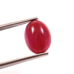 Natural Ruby Oval Cabochon Loose Stone 10x7.5mm Calibrated Gem For Jewelry