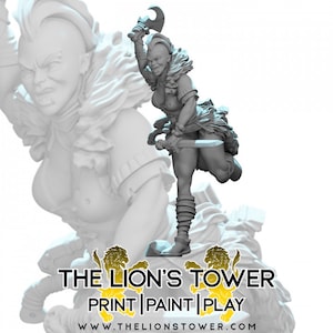 Lion Tower Miniatures Urthafie Femelle Demi-Orque Barbare