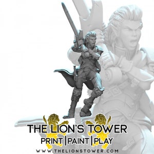 Lion Tower Miniatures Averlira Ulafir Half-Elf Female Fighter