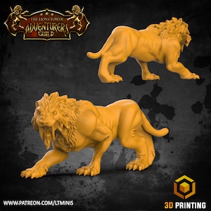 Lion Tower Miniature Saber Tooth Tiger