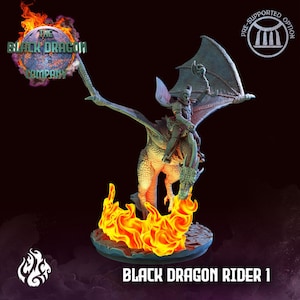 Crippled God Foundry Black Dragon Rider 1 and Black Dragon
