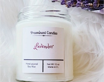 Lavender Candle, Lavender scented candle, Floral Candle, Soy Candle, Lavender