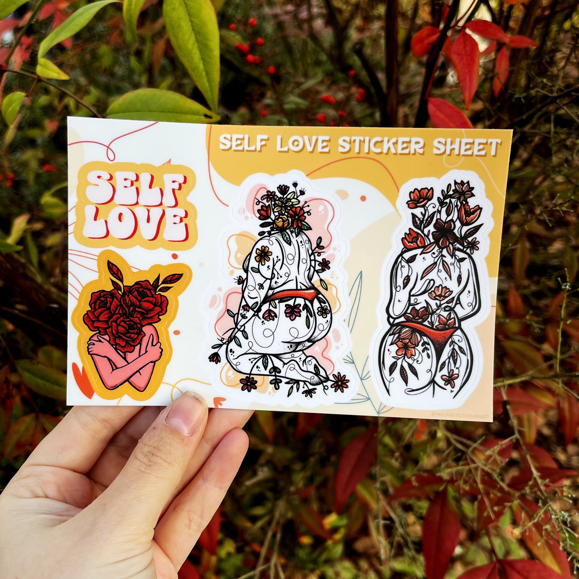 Body Positivity Sticker Pack | Fat Positive Sticker Pack | Floral Nude ...