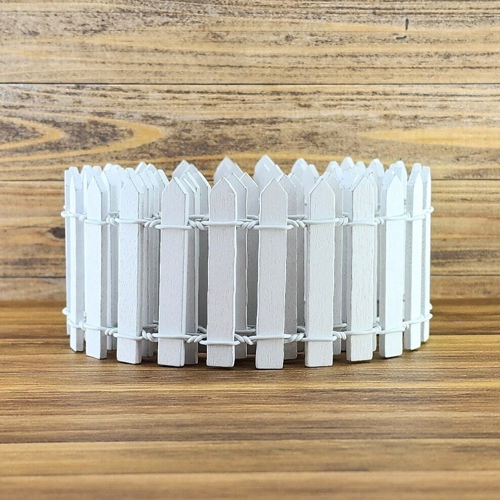 Miniature Picket Fence,2" x 18" or 36",Fairy Garden Accessory,Miniature Garden,Terrarium Supplies,Dollhouse Fence,Garden Miniatures,Diorama