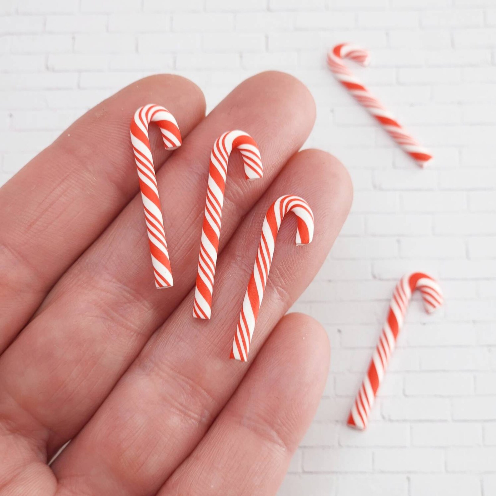 Mini Candy Canes,miniature Peppermint Stick Ornaments,tiny Clay Charms — free download