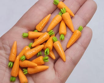 Miniature Carrots,Easter Miniatures,Dollhouse Miniature,Mini Vegetables,Produce,Tiny Carrots,Garden Miniatures,Fairy Garden Accessories