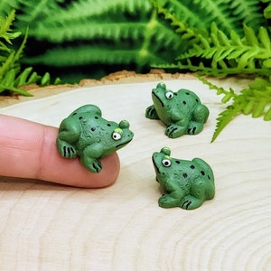 Miniature Frog,Toad,Fairy Garden Accessories,Dollhouse Miniatures,Mini Frog Figurine,Diorama,Terrarium Supplies,Craft Supplies