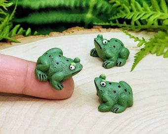 Miniature Frog,Toad,Fairy Garden Accessories,Dollhouse Miniatures,Mini Frog Figurine,Diorama,Terrarium Supplies,Craft Supplies