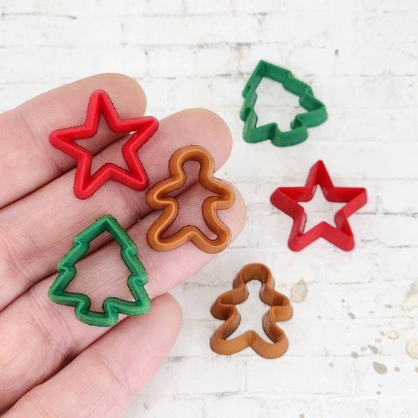 Miniature Christmas Cookie Cutters,Christmas Miniatures,Dollhouse Christmas,Christmas Craft Supplies,Holiday Embellishments,Mini Holiday