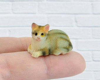 Miniature Girl Mini Kittens Figurine Cat Fairy Garden Dollhouse Accessory Decor Miniature Girl Mini Kittens Figurine Cat Fairy Garden Dollhouse Accessory Decor