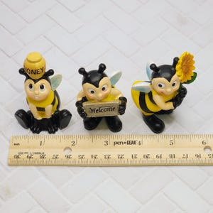 Mini Bee Figurine,bumblebee,fairy Garden Accessory,miniature Garden ...