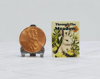 Miniature Easter Book,1:12 Scale,Easter Miniatures,Dollhouse Easter,Fairy Garden Accessory,Diorama,Mini Garden Book,Dollhouse Book