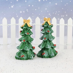 Miniature Christmas Tree,Christmas Miniatures,Fairy Garden Accessories,Dollhouse Christmas Tree,Christmas Diorama, Holiday Miniatures
