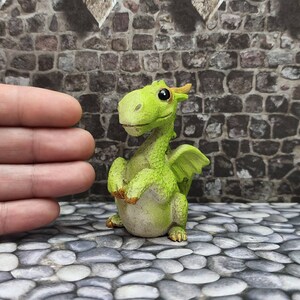 Fairy Garden Dragon,Green,Miniature Dragon,Fairy Garden Accessory,Baby Dragon Figurine,Terrarium Supplies,Mythical Miniatures image 10