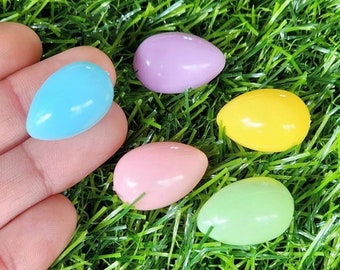 Miniature Easter Eggs,Mini Plastic Eggs,Easter Miniatures,Fairy Garden Accessories,Easter Craft Supplies,Mini Easter Decor,Mini Pastel Eggs