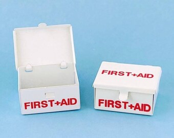 Miniature First Aid Box,1:12 Scale,Miniature Medical Box,Miniature Hospital  Accessories,Miniature Camping